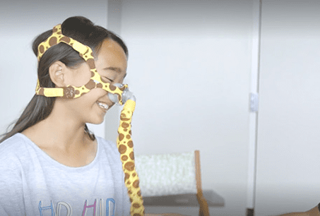 Girl at sleep center