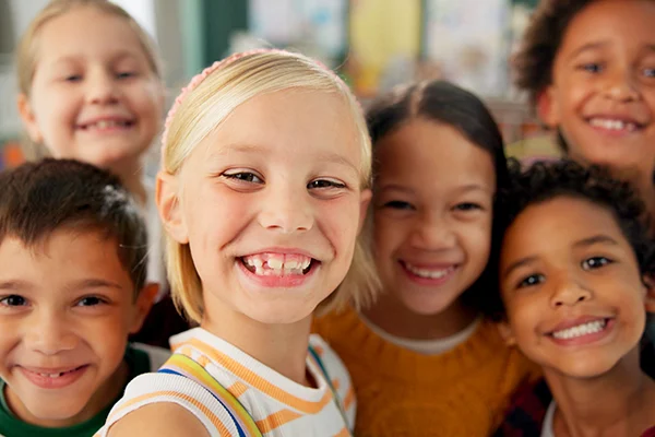 Group of kids smiling