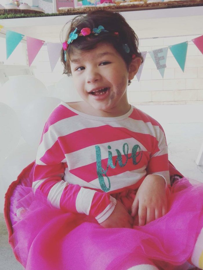 CHOC patient Camila celebrating her 5th birthday