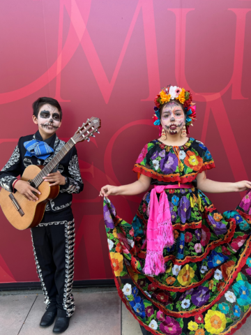 Aolani and Max at Day of the Dead festival
