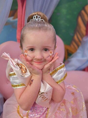 Amelia dressed up as a princess