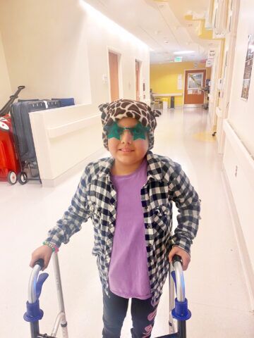 Charlie walking at CHOC